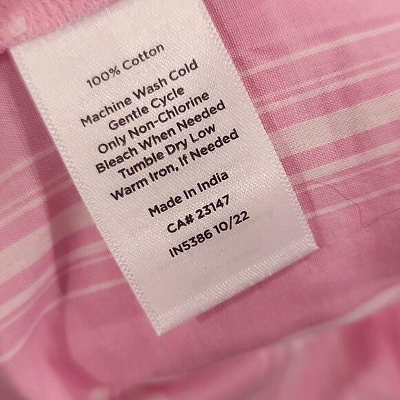 Pink Striped Women's Button Down Shirt - Picture 4 of 4